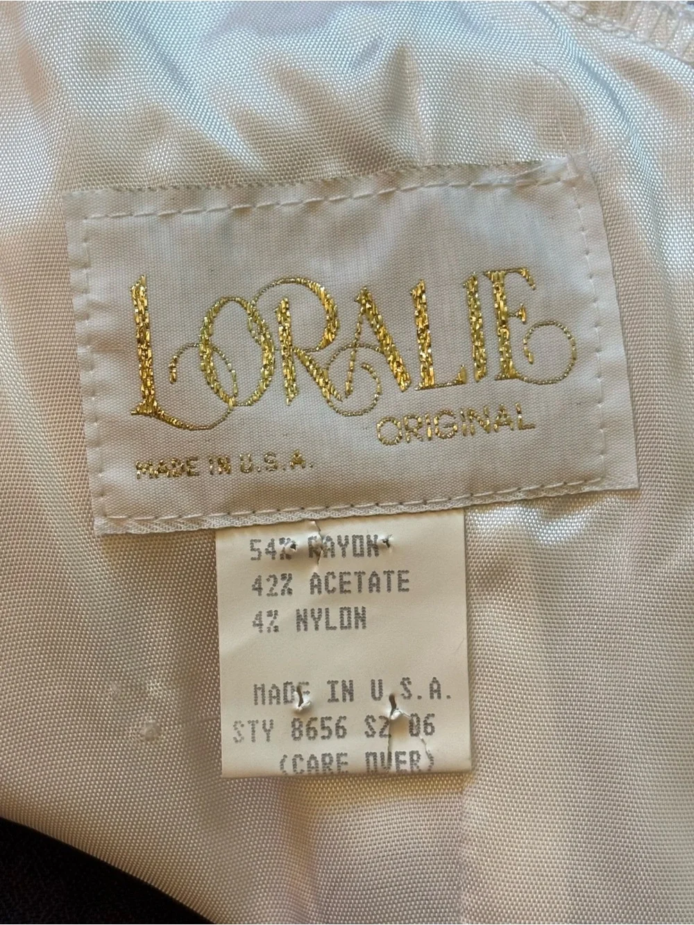 Vintage 90’s Loralie Original White Lace Bust Pearl Embellished Blue Maxi Dress